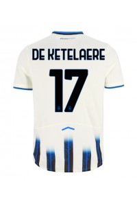 Atalanta Charles De Ketelaere #17 Jalkapallovaatteet Vieraspaita 2025-26 Lyhythihainen